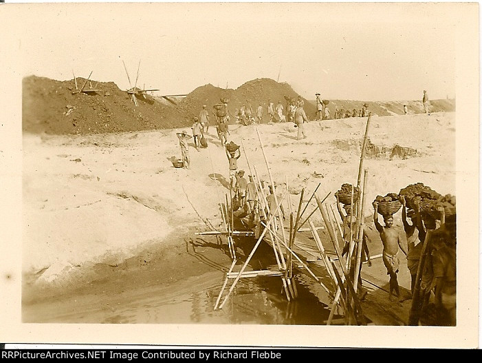 Coaling Dock at Brahmaputra River from deck of P S Goorkha January 1944